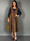 Flowy Cotton Dress with Pleated Charm