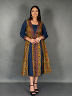 Flowy Cotton Dress with Pleated Charm