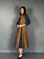 Flowy Cotton Dress with Pleated Charm