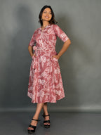 Blush Bloom Cotton Collar Dress