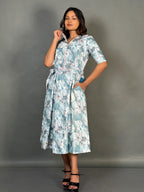 Ocean Whisper Sea Green Cotton Dress