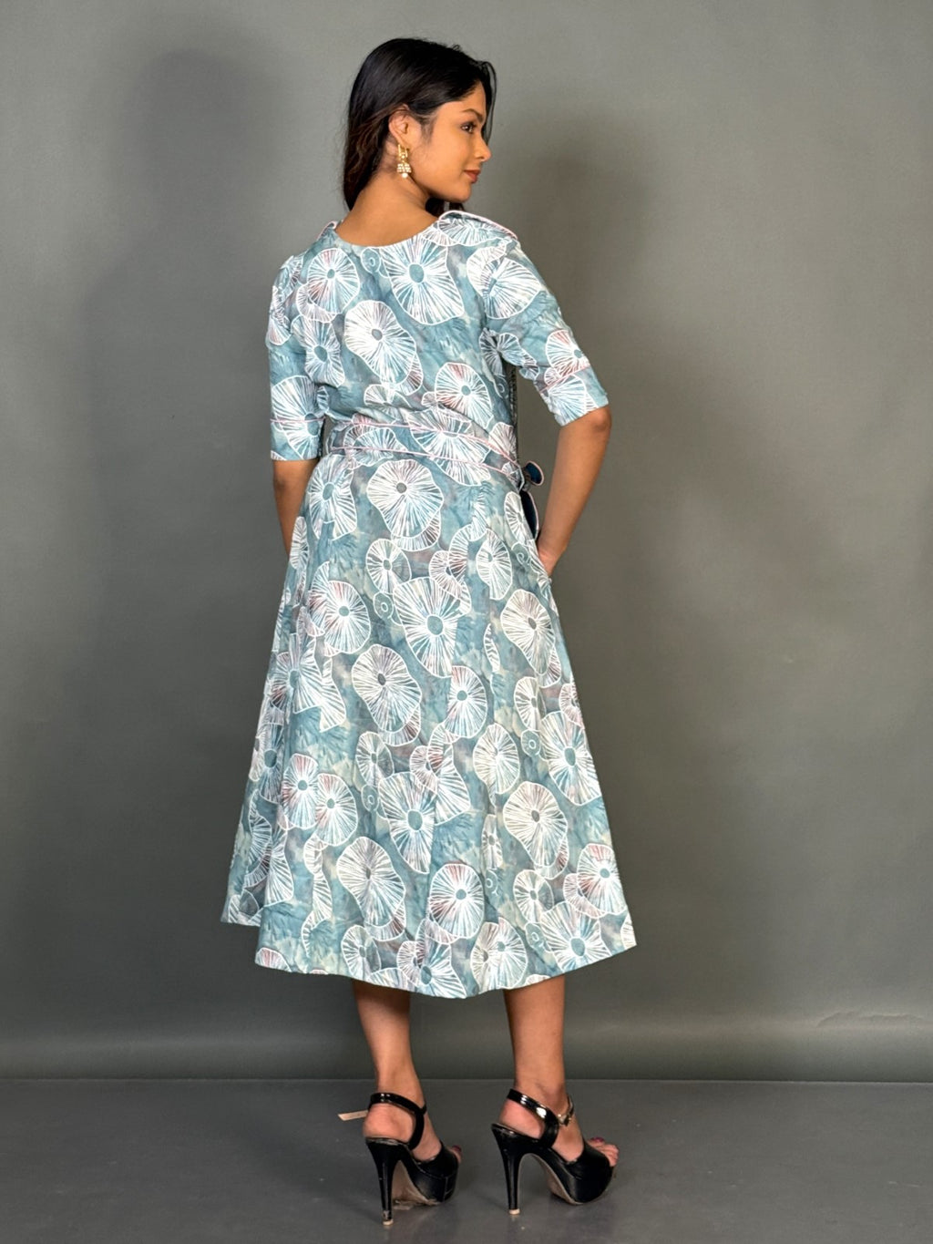 Ocean Whisper Sea Green Cotton Dress