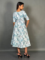 Ocean Whisper Sea Green Cotton Dress