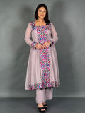 Mauve Serene Embroidered Anarkali Suit Set