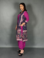 Bohonique Plus Size Jacket Print Set