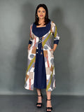 Blue Breeze Printed Cotton Fusion Dress