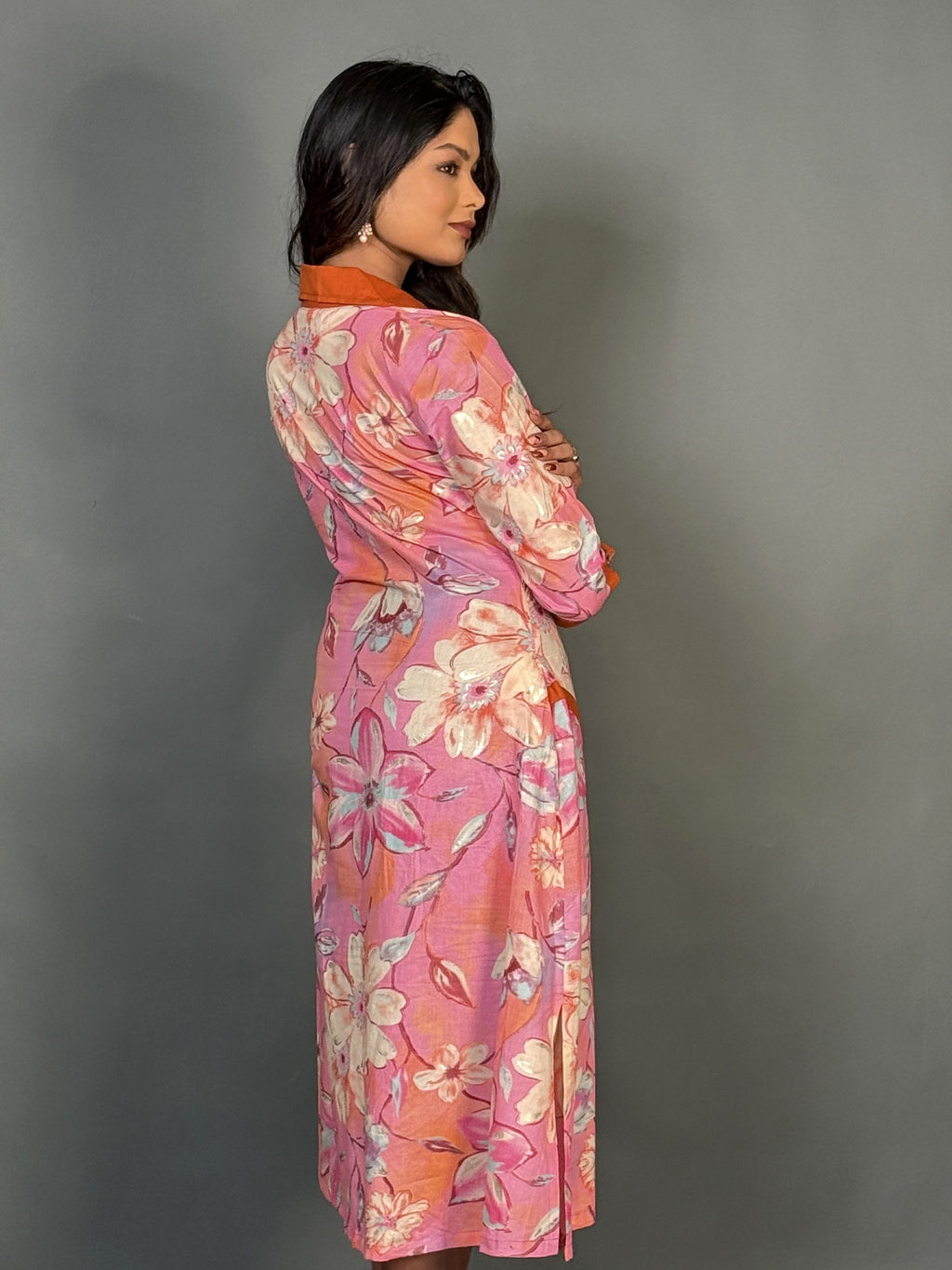 Rustic Chic Printed Cotton Corporate Kurti