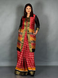 Scarlet Charm Ready-to-Wear Saree & Statement Jacket