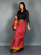 Scarlet Charm Ready-to-Wear Saree & Statement Jacket