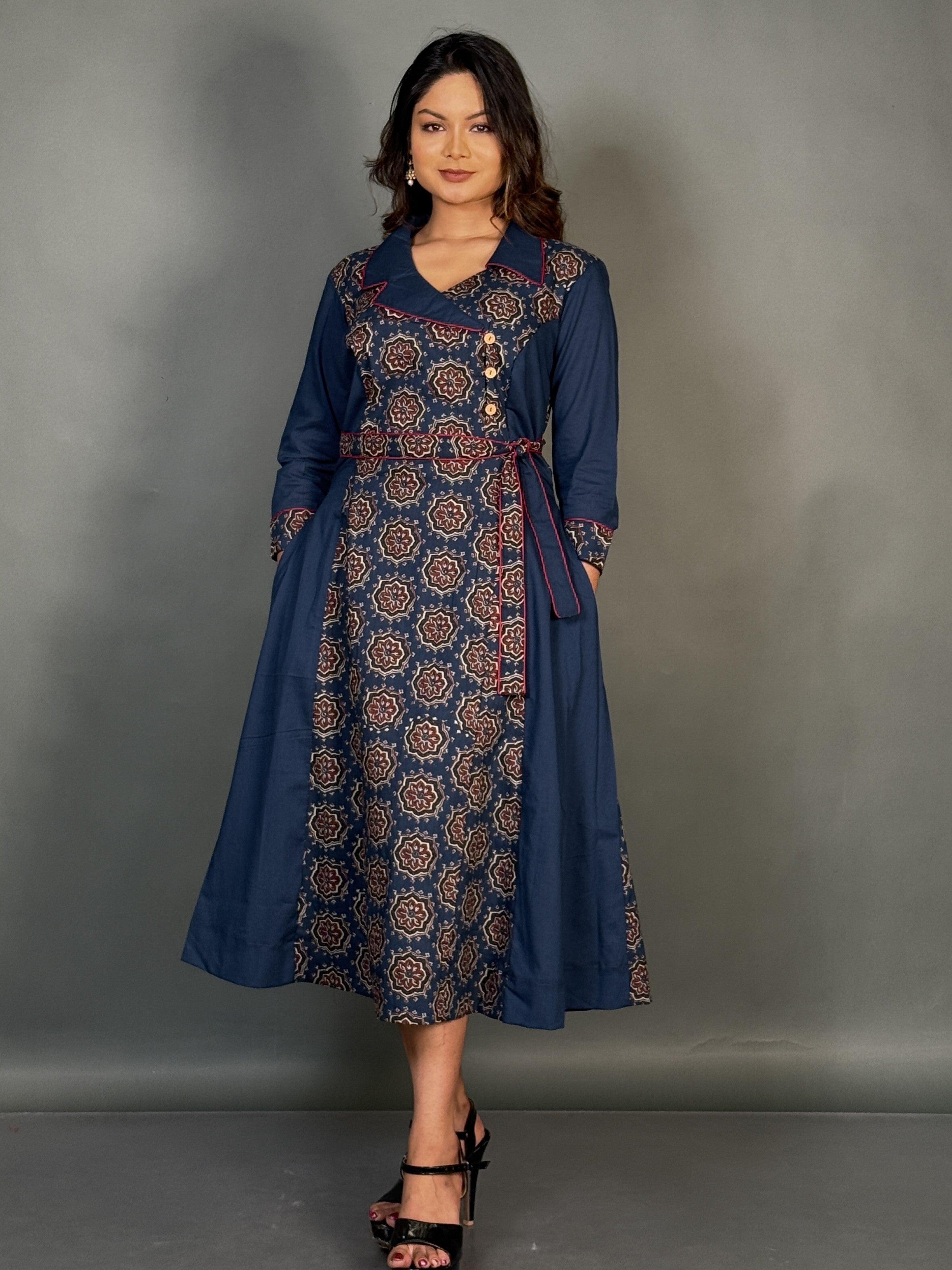 Twilight Navy Multi Print Fusion Dress
