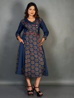 Royal Muse Navy Curve Fit Fusion Dress