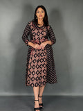 Midnight Muse Curve Fit Printed Fusion Dress