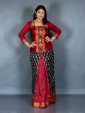 Urban Raga Maroon Black Printed Patola Fusion Set