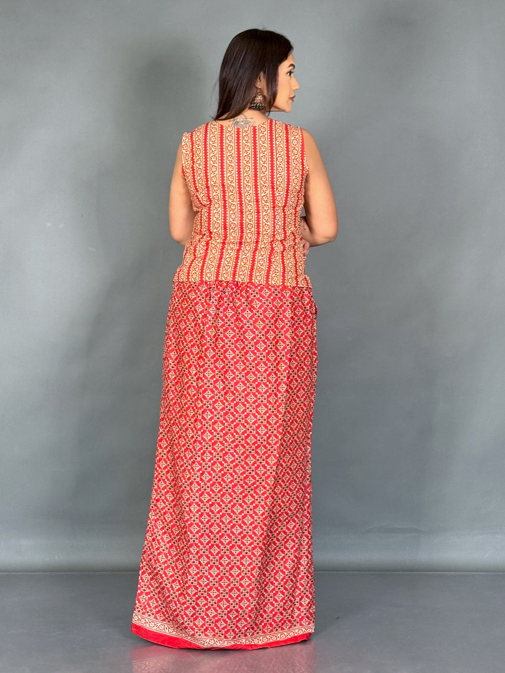 The Curvy Muse Fusion Saree Set