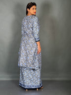Sky Aura Plus Size Cotton Saree Skirt Fusion Set