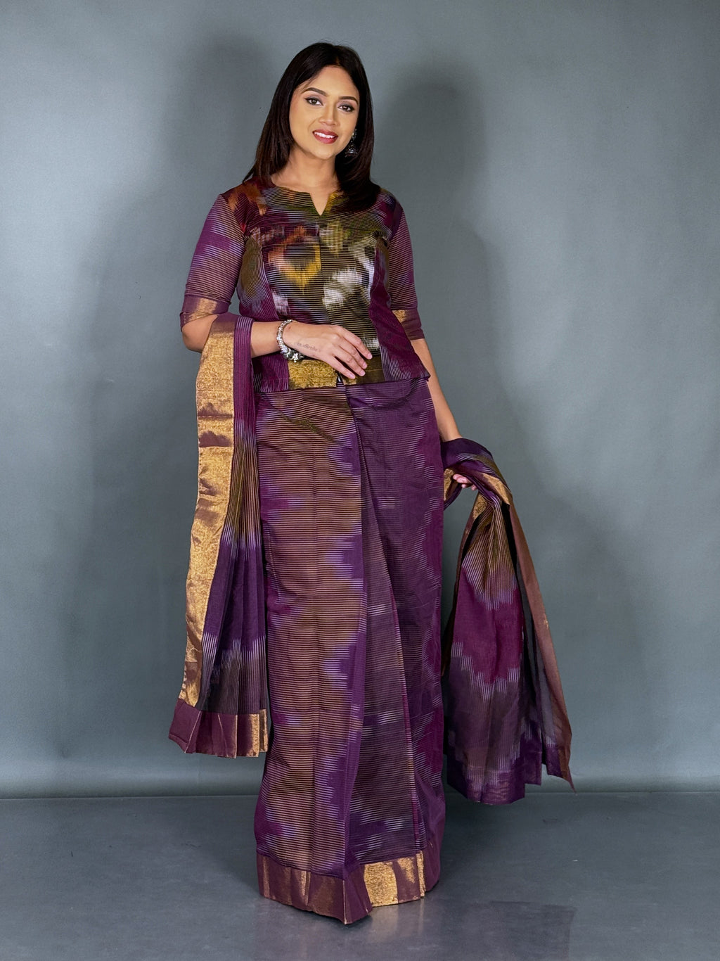 Soft Twilight CurveFit Ready to Wear Saree Set