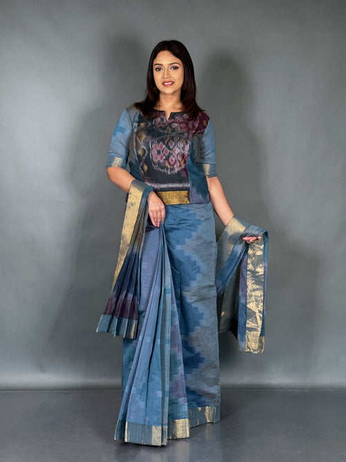 Aqua Mist CurveFit Ready to wear Saree Set