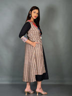 Elegant Black Indo-Western Dress with Jacket Style