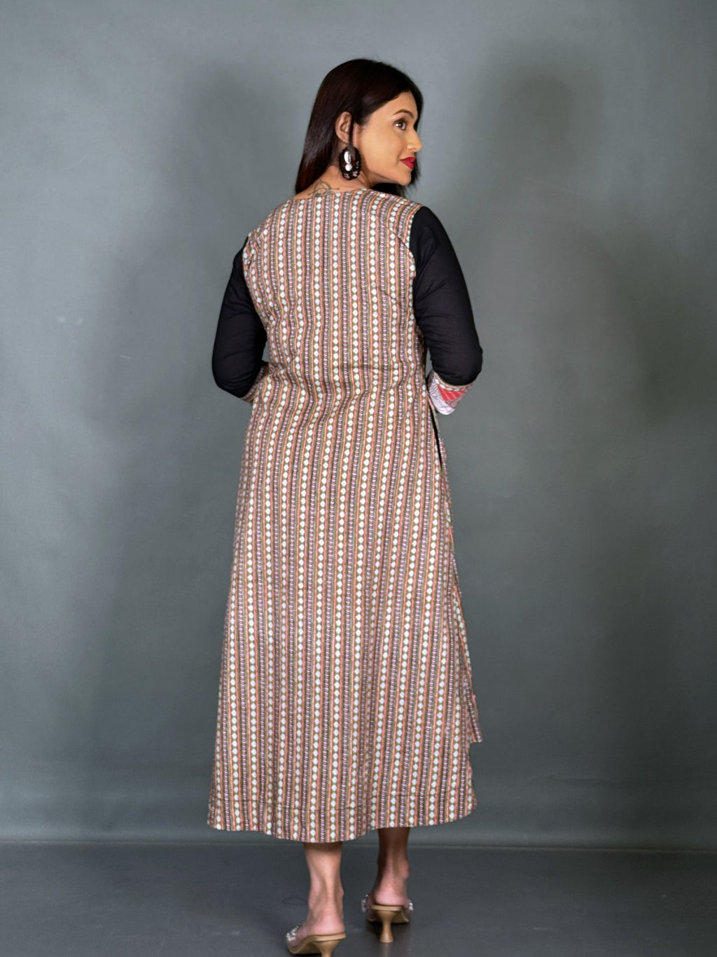 Elegant Black Indo-Western Dress with Jacket Style