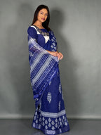 Skyline Blue Printed Insta Saree Set
