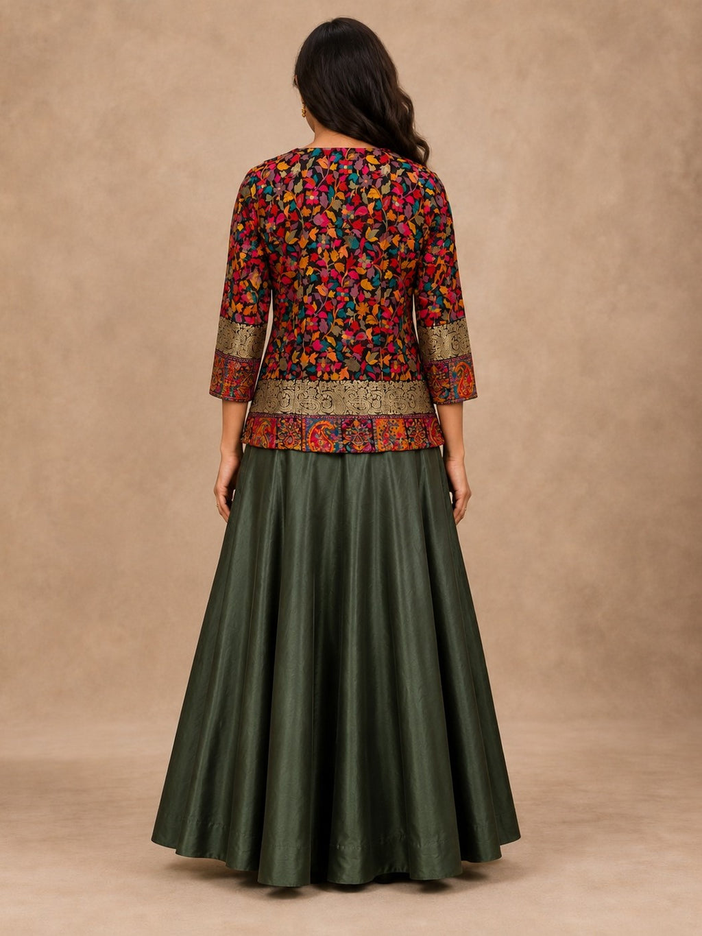 Kashmiri Kani Chanderi Fusion Set