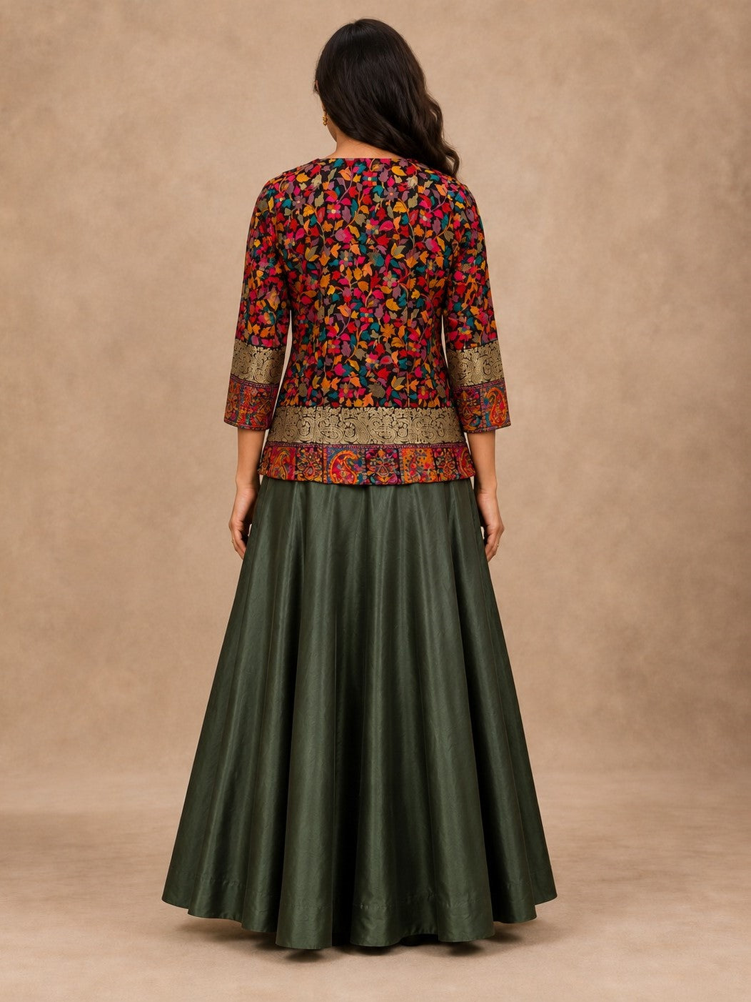 Kashmiri Kani Chanderi Fusion Set