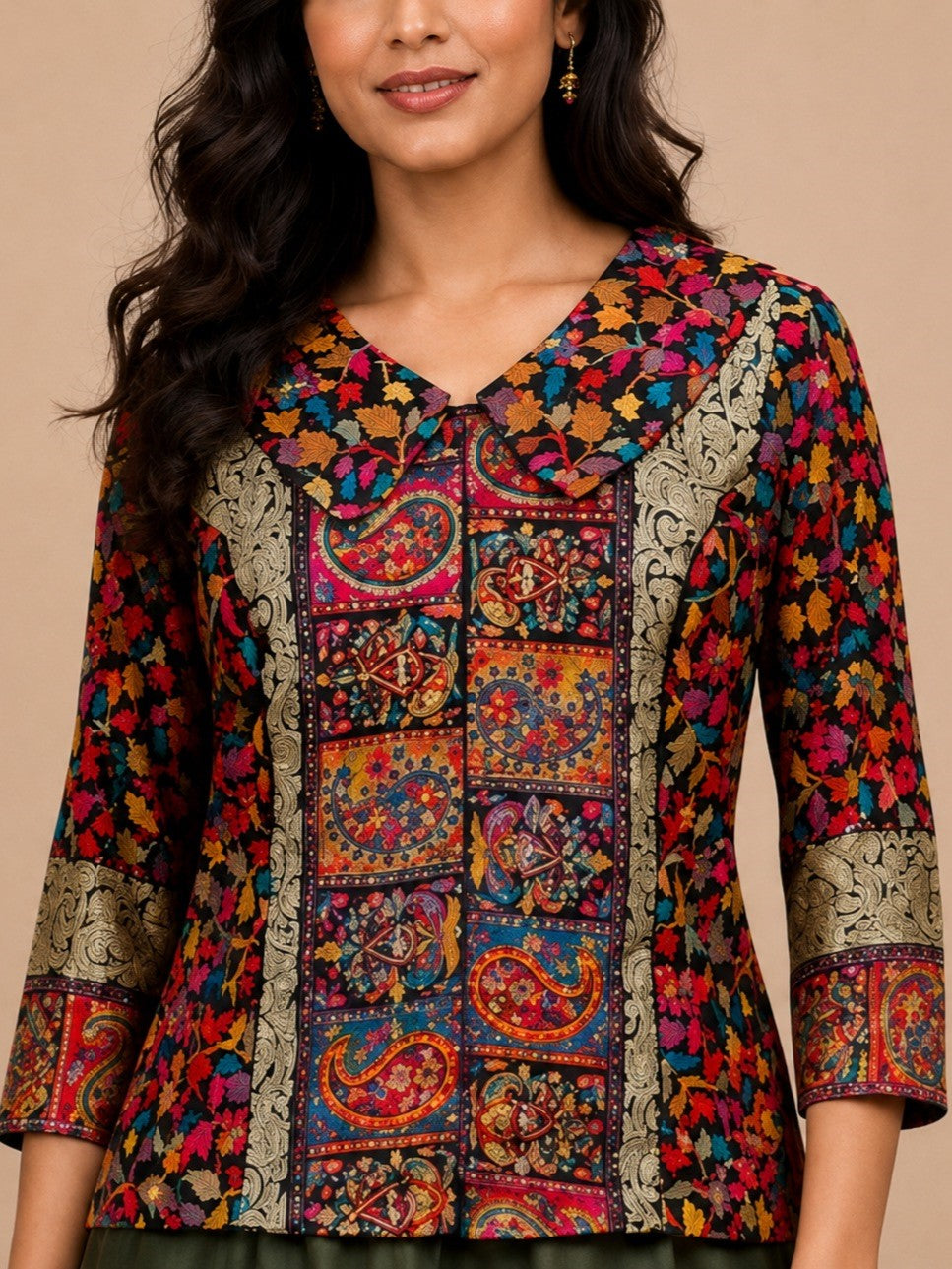 Kashmiri Kani Chanderi Fusion Set