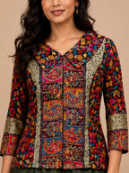 Kashmiri Kani Chanderi Fusion Set