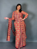 Scarlet Ajrak Grace Ready To Wear Saree Set