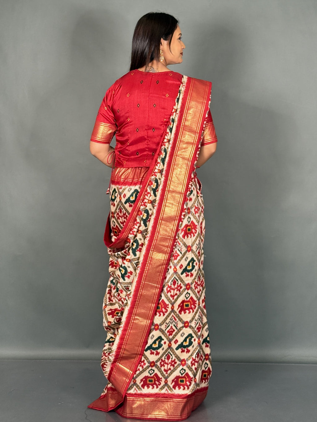 Curvy Grace Patola Ready-to-Wear Saree Set