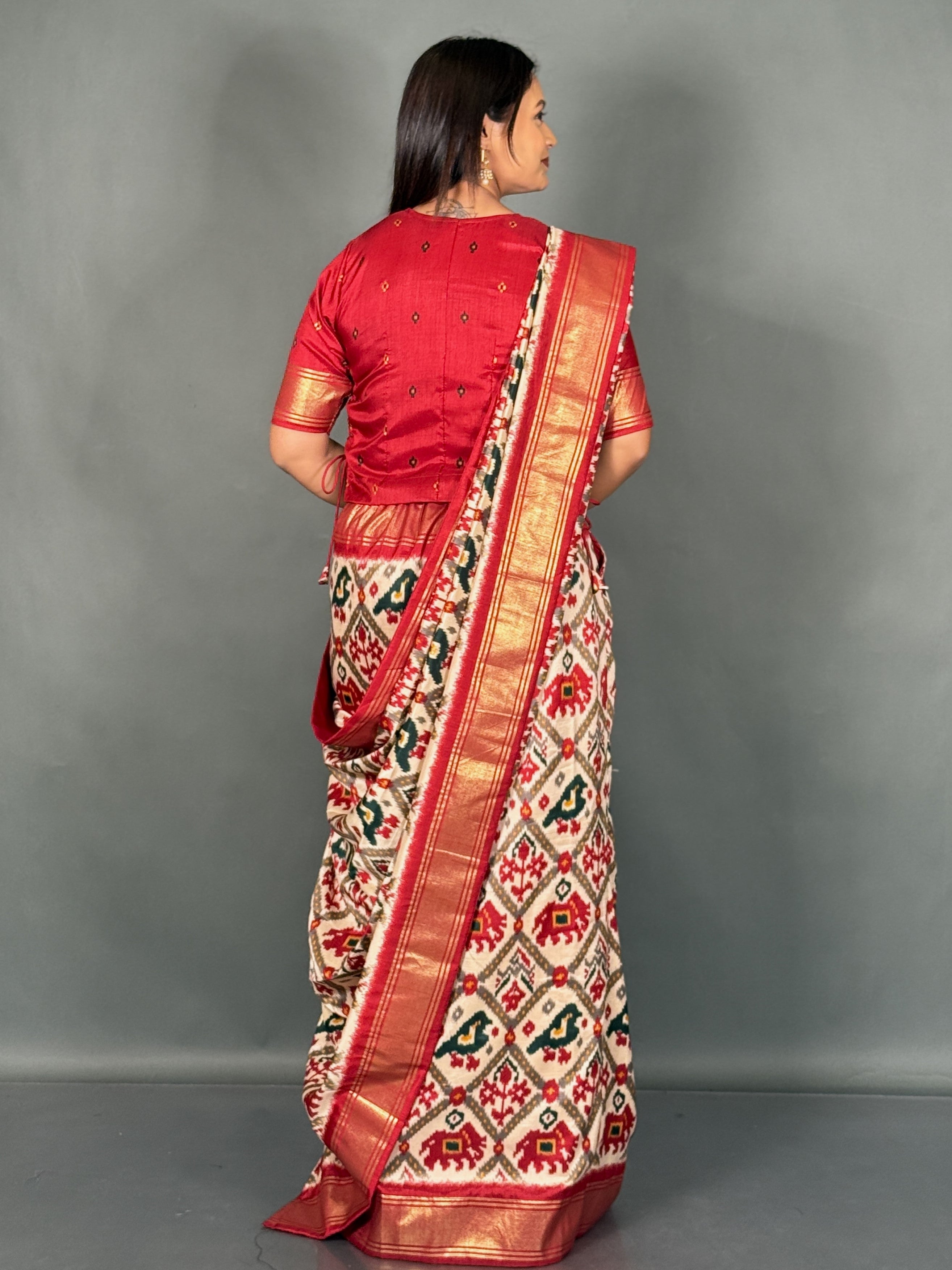 Curvy Grace Patola Ready-to-Wear Saree Set
