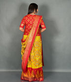 Crimson Bloom Plus Size Patola Insta Saree Set
