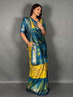 Emerald Breeze Plus Size Patola Insta Saree Set