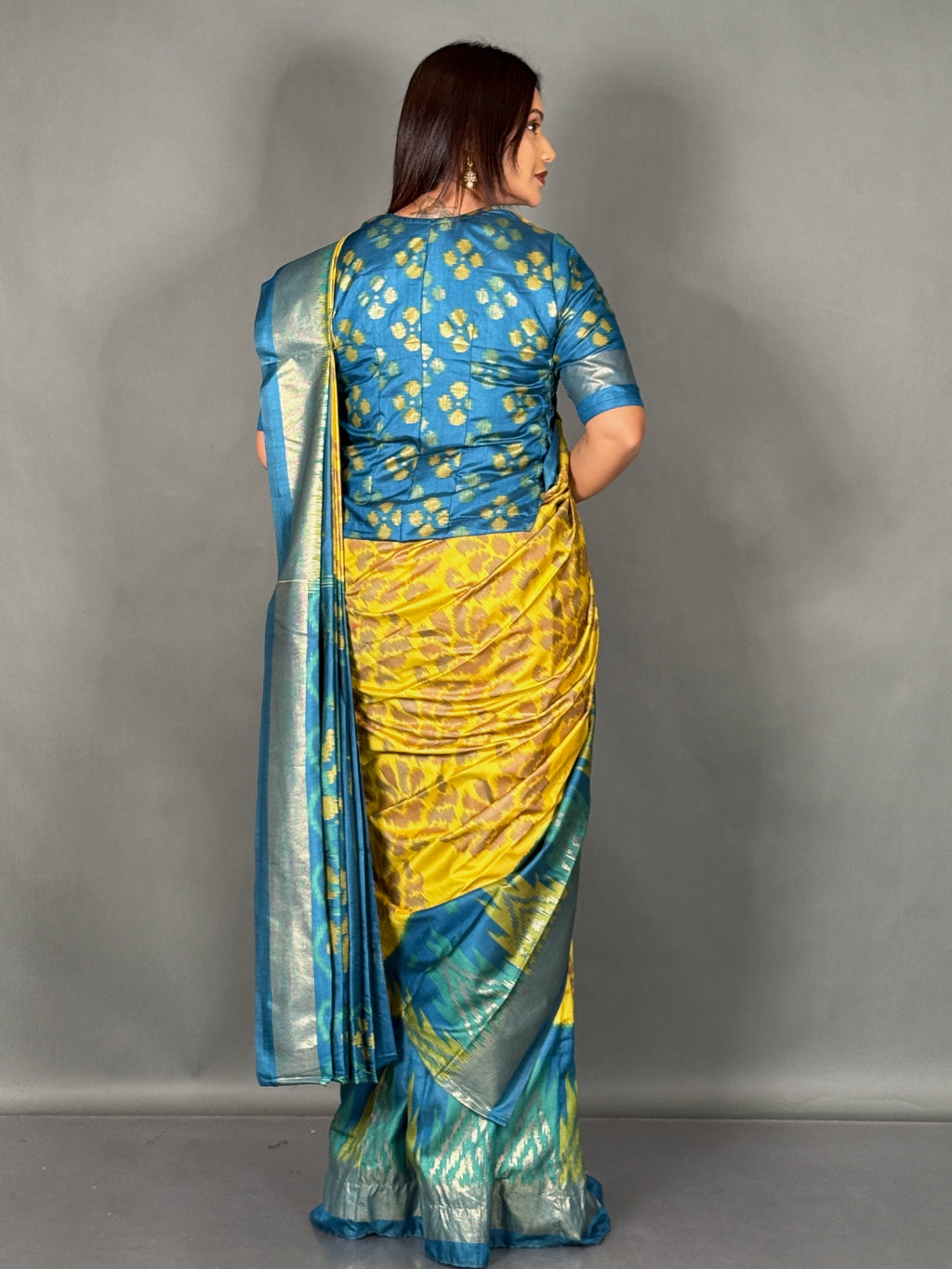 Emerald Breeze Plus Size Patola Insta Saree Set