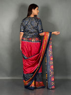 Plus Size Elegant Patola Print Insta Saree Set