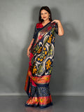 Plus Size Elegant Patola Print Insta Saree Set