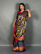 Plus Size Elegant Patola Print Insta Saree Set
