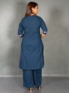 Navy Royale Lambani  Cotton Co-ord Set