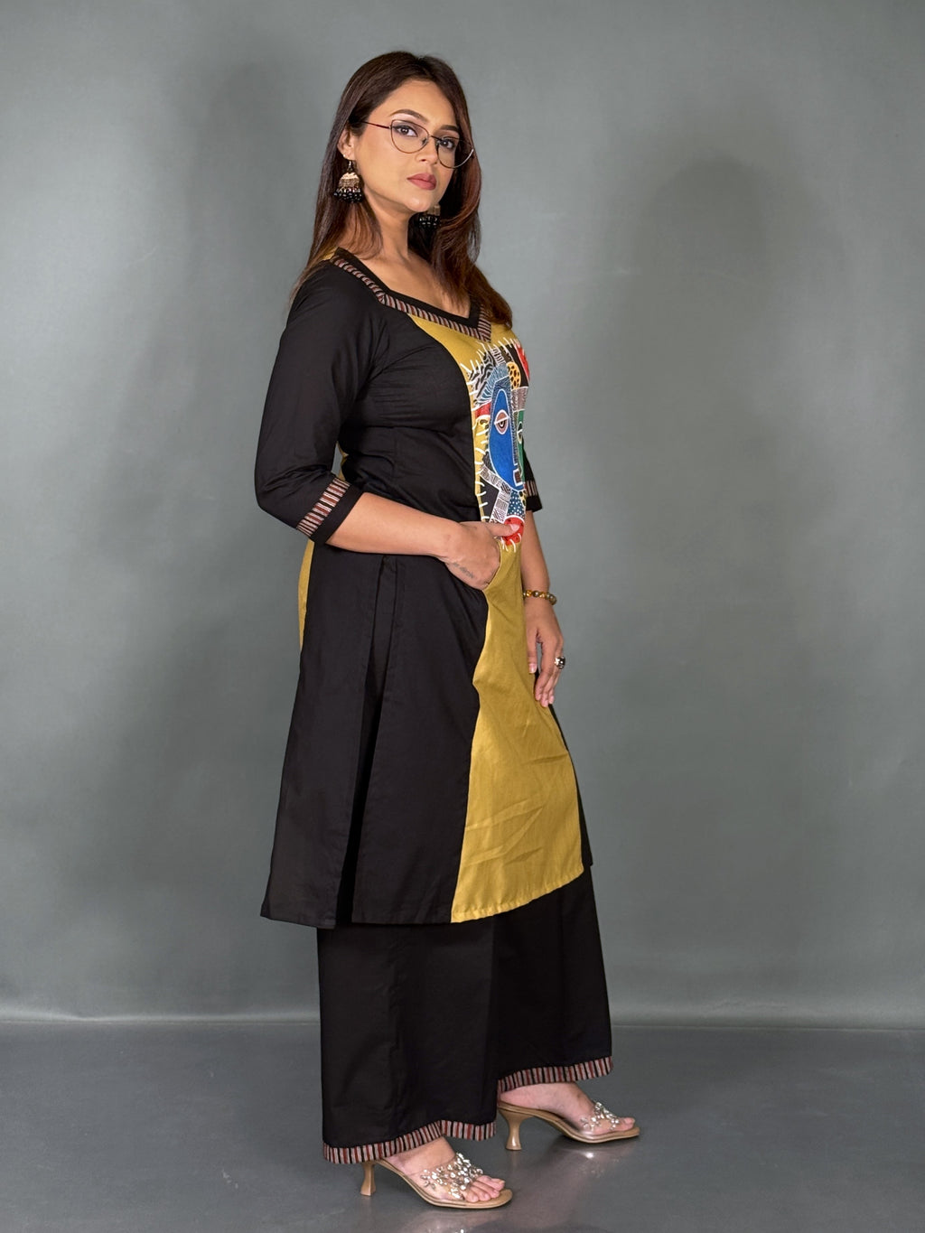 Midnight Mustard Cotton Co-Ord Set