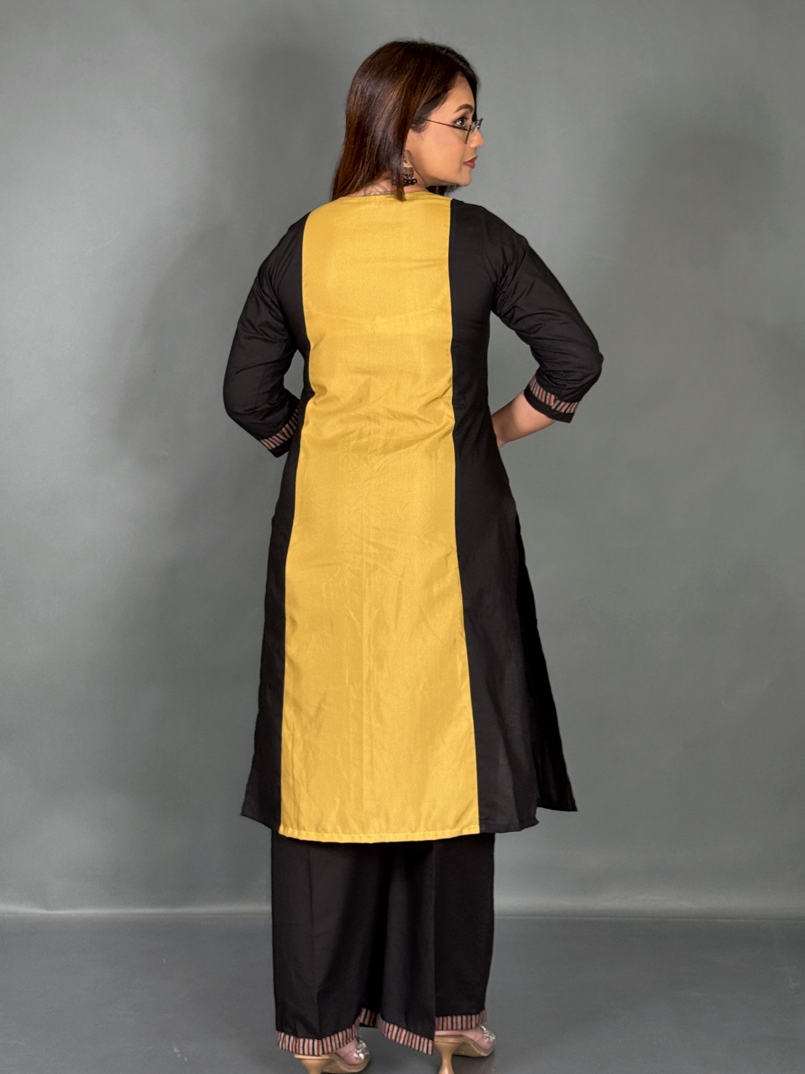 Midnight Mustard Cotton Co-Ord Set