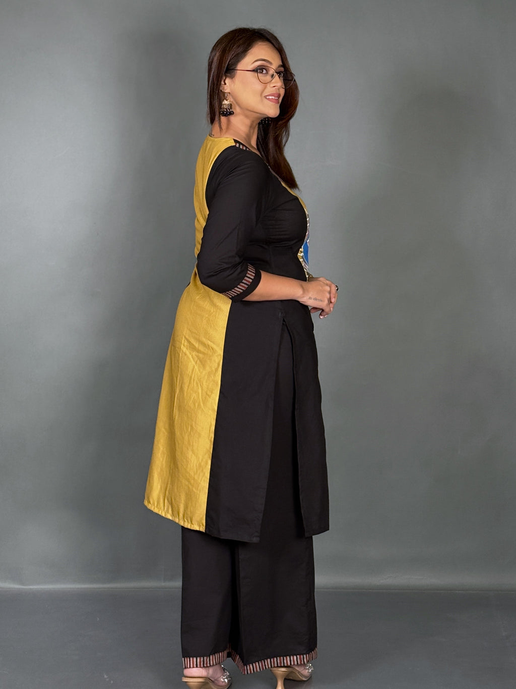 Midnight Mustard Cotton Co-Ord Set