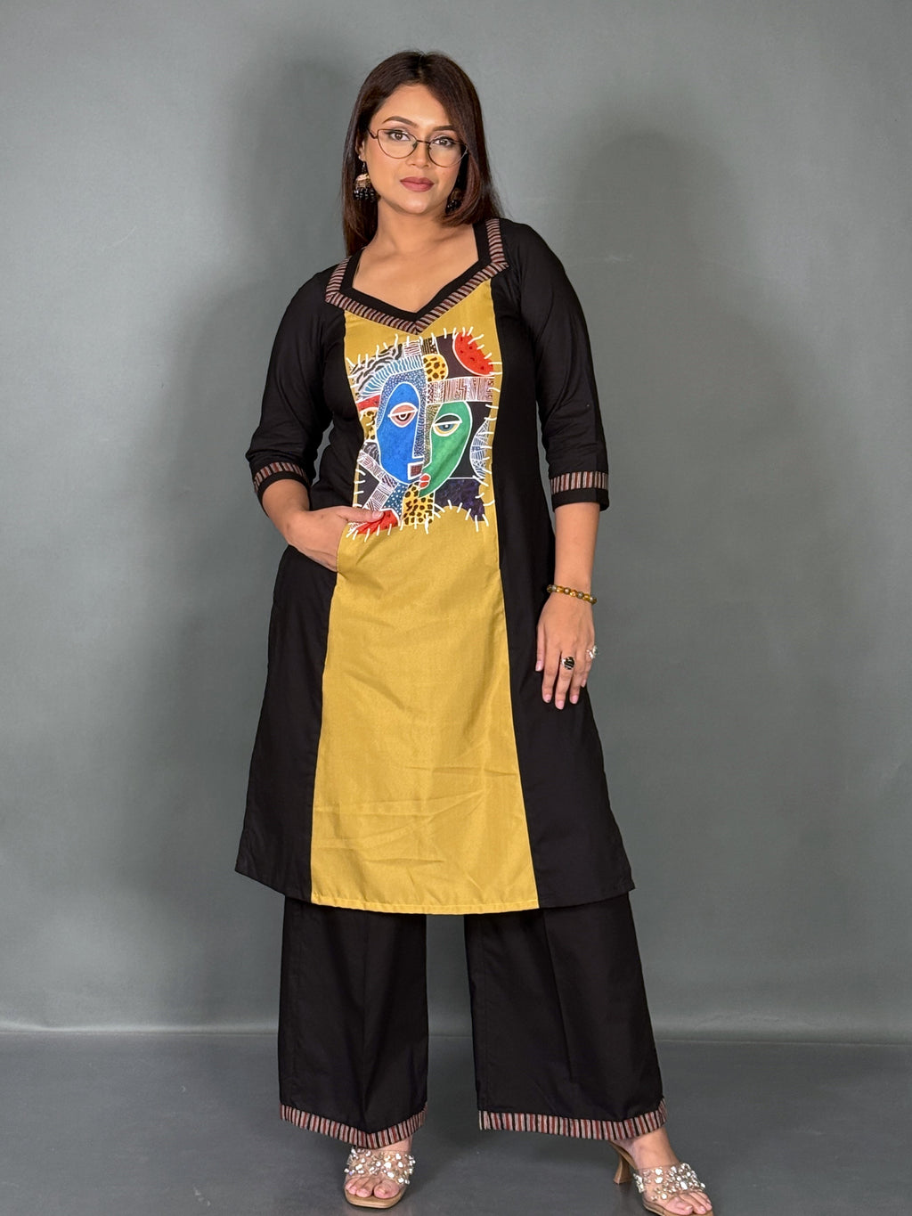 Midnight Mustard Cotton Co-Ord Set