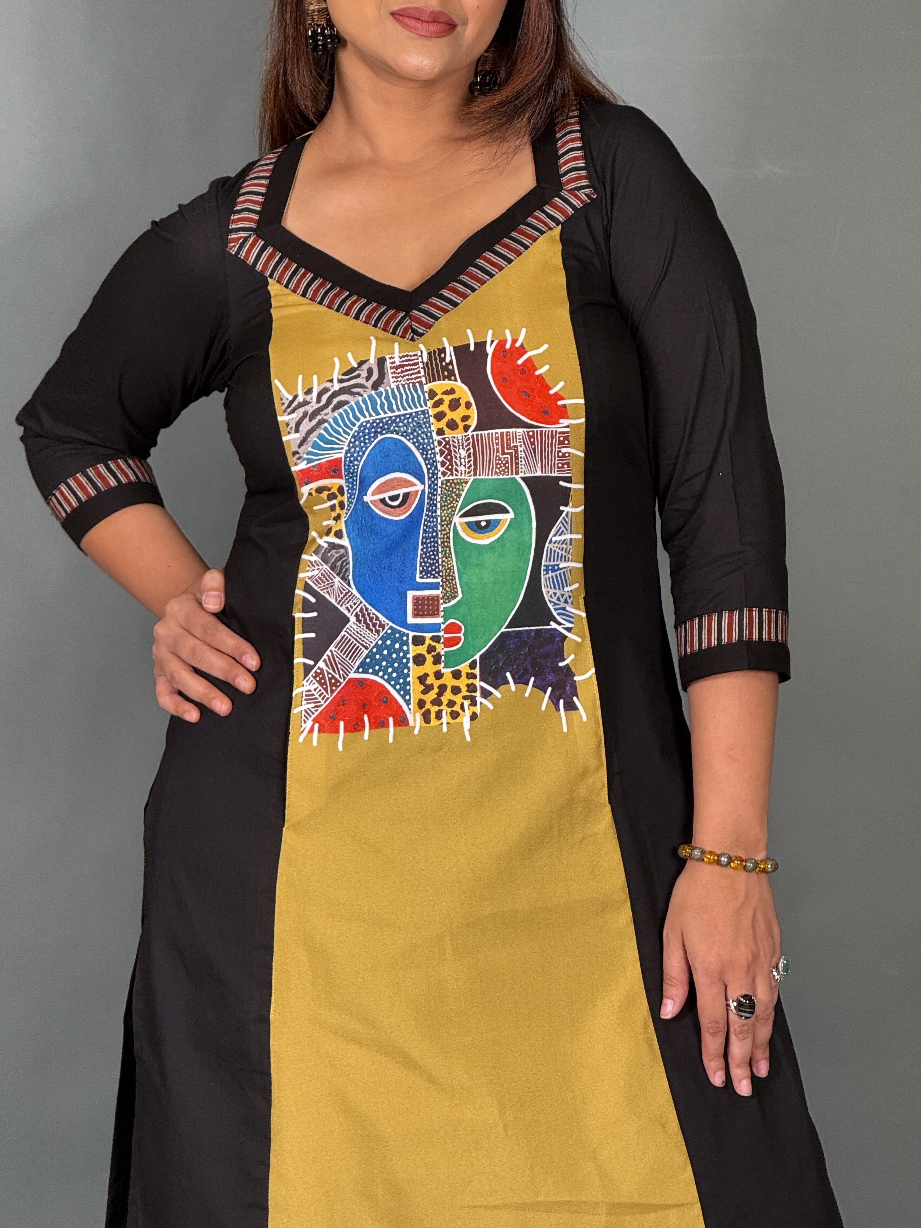 Midnight Mustard Cotton Co-Ord Set
