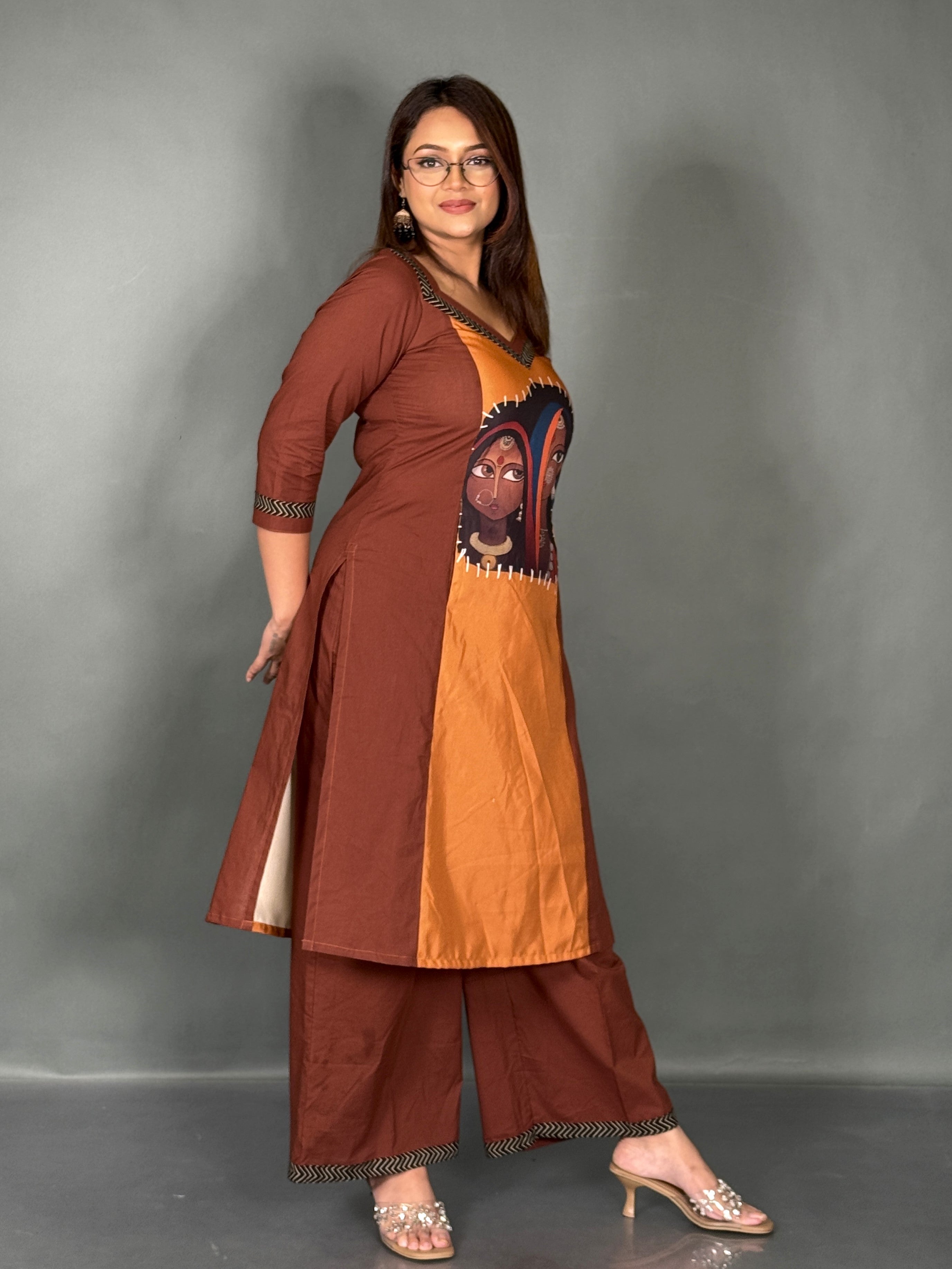 Mocha Muse Printed Cotton Co-Ord Set