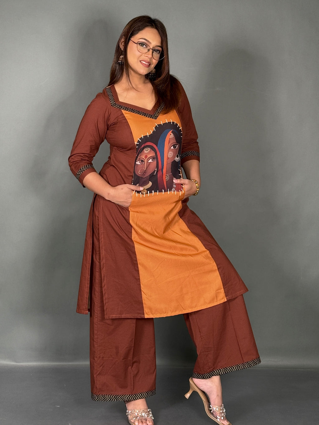 Mocha Muse Printed Cotton Co-Ord Set