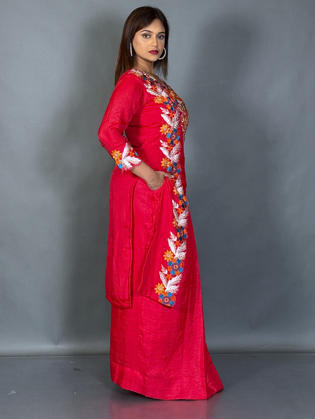 Ruby Blush Embroidered Fusion Set