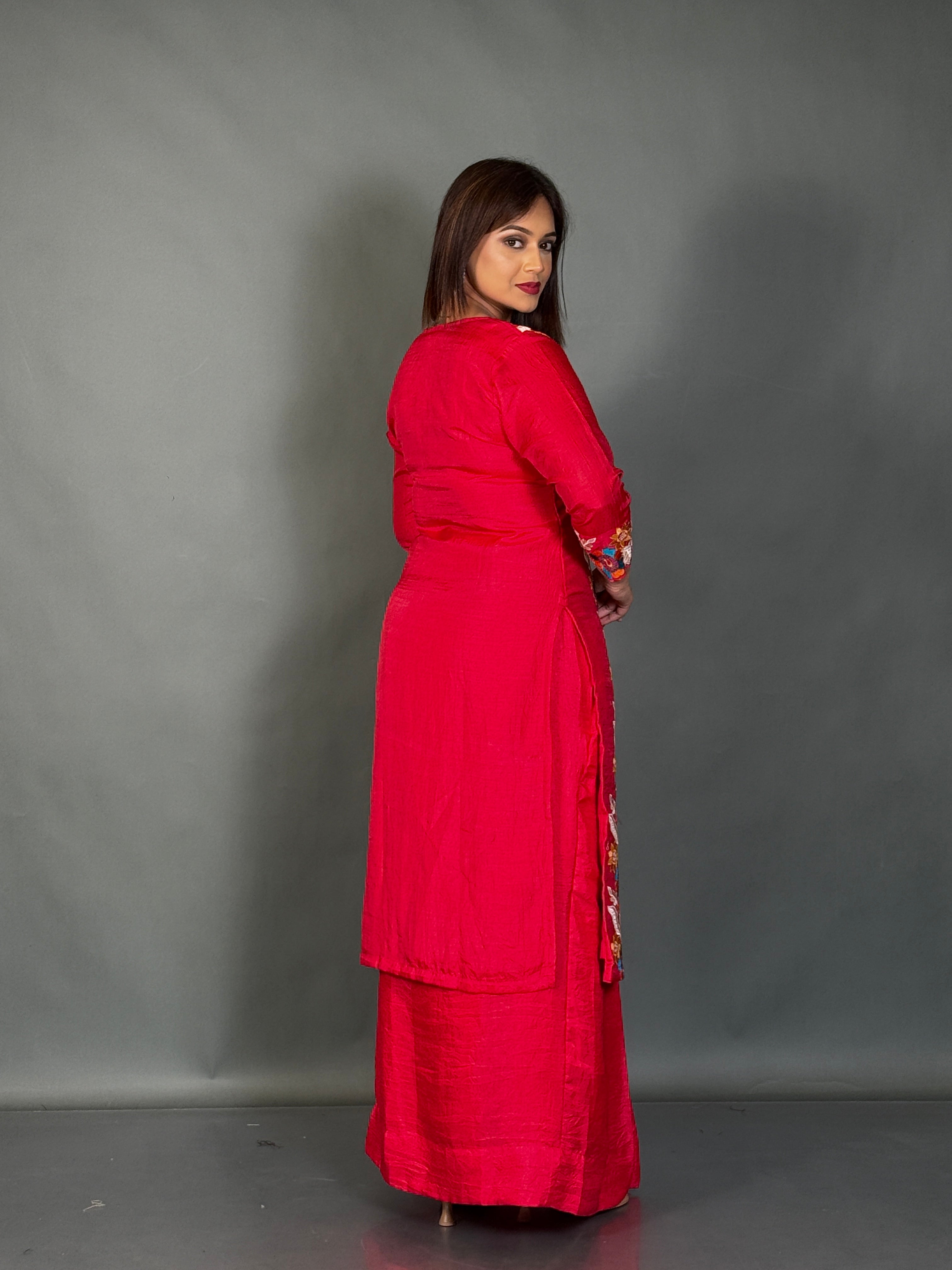 Ruby Blush Embroidered Fusion Set