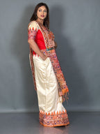 Crimson Heritage Lambani Semi Motka Tussar Insta Saree