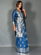Mayura Grace Peacock Blue Fusion Set