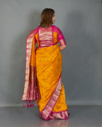 Royal Mustard Bomkai Semi Silk Insta Saree